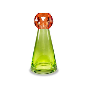 Boccetta in vetro verde per fragranze WD Lifestyle con stick neri
